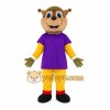 Brown Squirrel Purple Shirt Mascot Costume Brown Squirrel Purple Shirt Mascot Costume