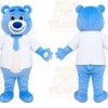 Blue Bear Tie Mascot Costume