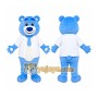 Blue Bear Tie Mascot Costume