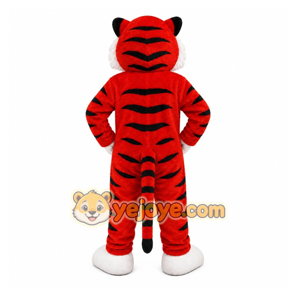 Red Tiger Mascot Costume Red Tiger Mascot Costume
