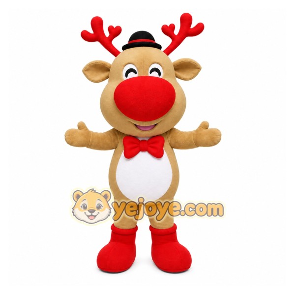Reindeer Red Nose Mascot Costume