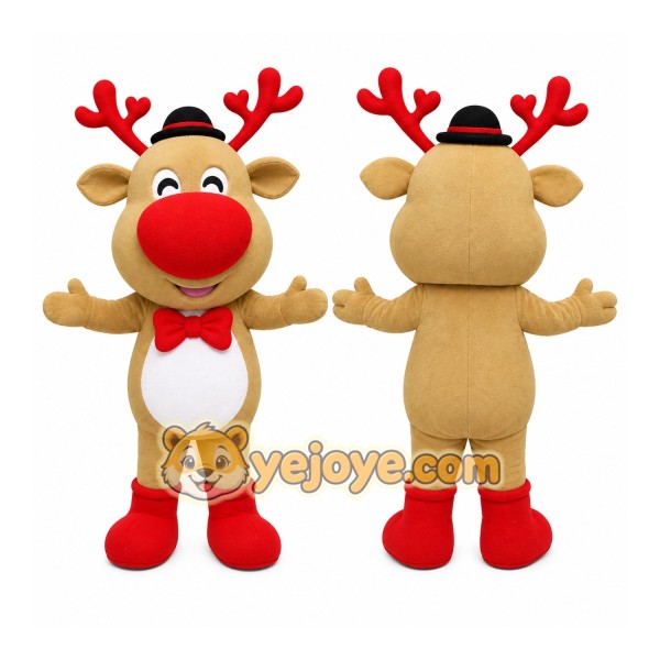 Reindeer Red Nose Mascot Costume
