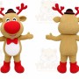 Reindeer Red Nose Mascot Costume