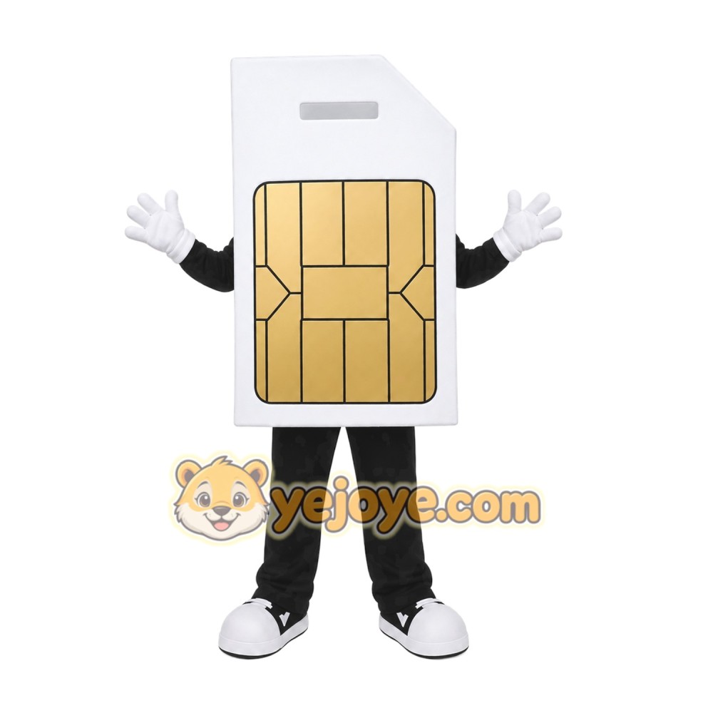 SIM Card Character Mascot Costume