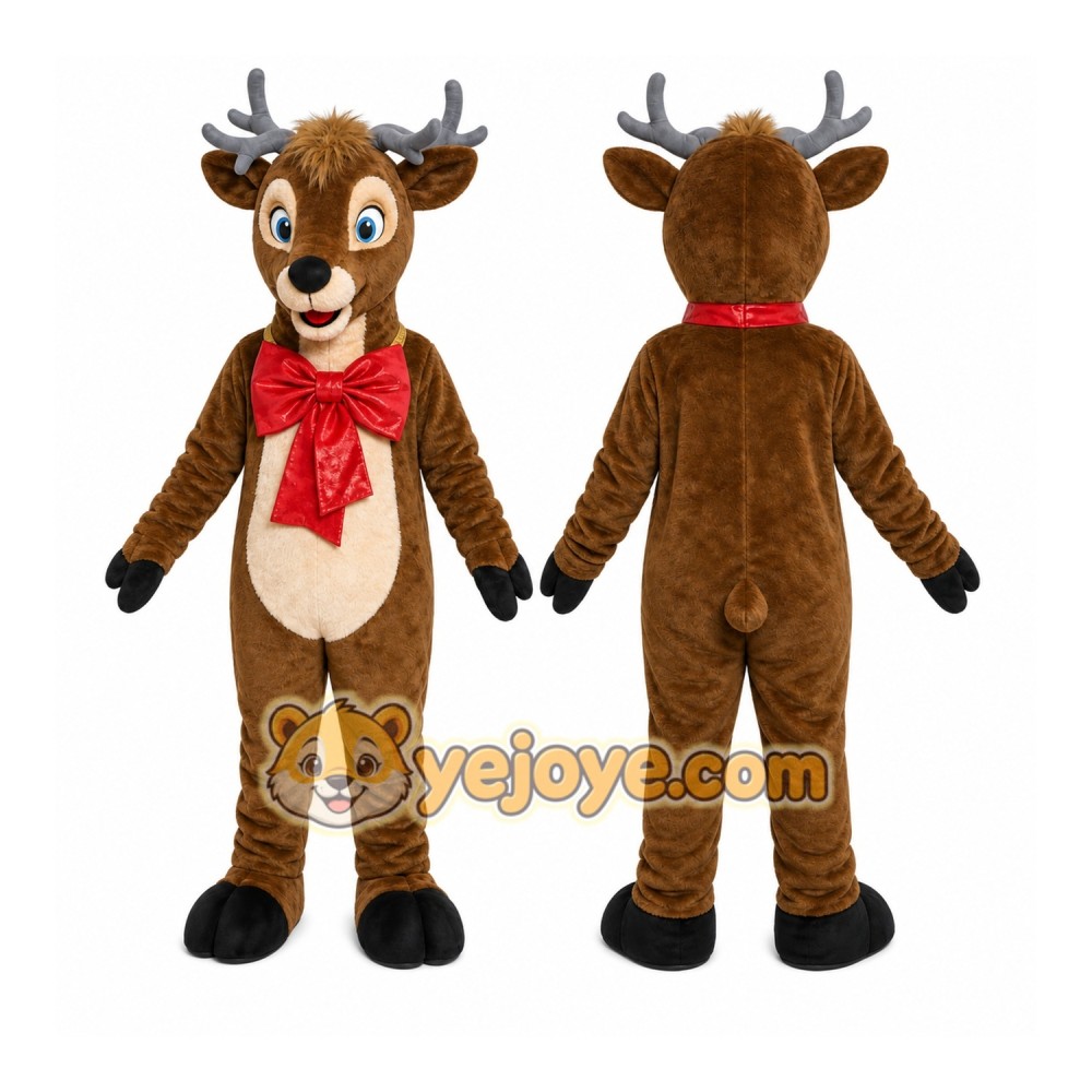 Brown Reindeer Mascot Costume Brown Reindeer Mascot Costume
