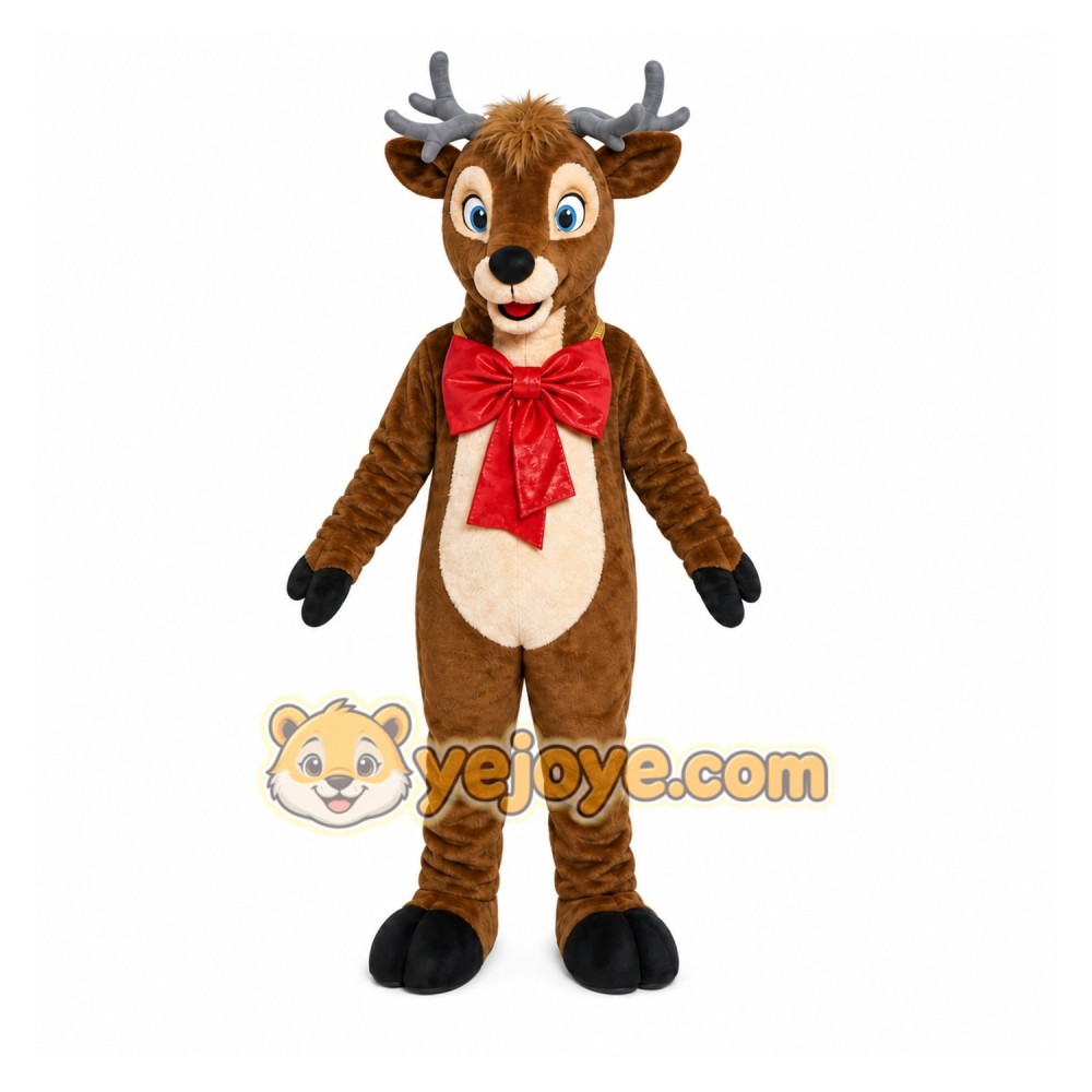 Brown Reindeer Mascot Costume Brown Reindeer Mascot Costume