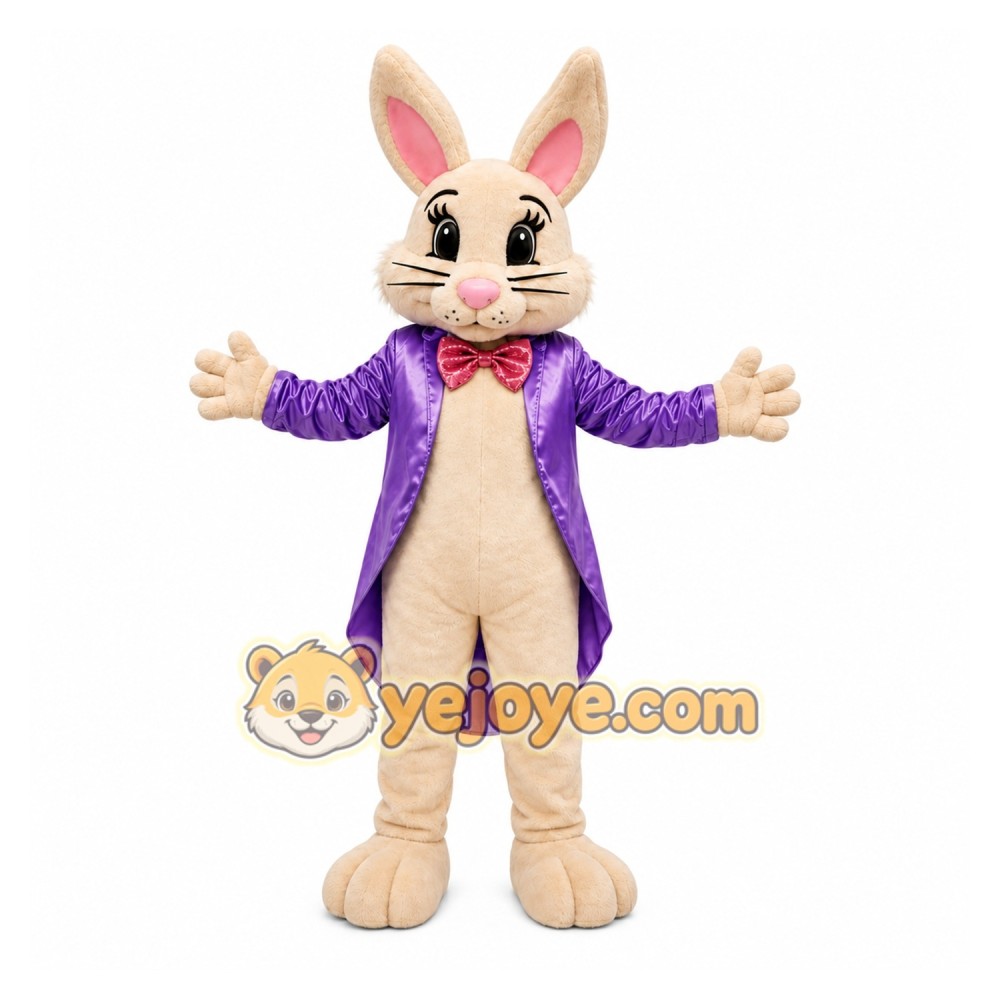 Purple Rabbit Mascot Costume Purple Rabbit Mascot Costume