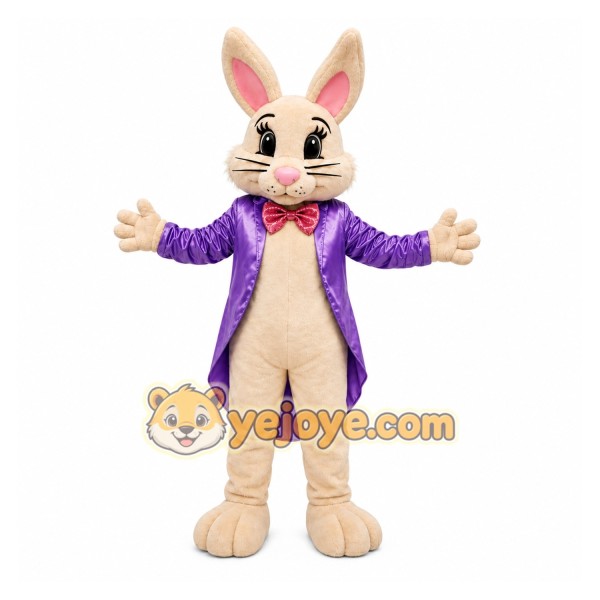Purple Rabbit Mascot Costume Purple Rabbit Mascot Costume