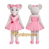 Pink Mouse Dress Mascot Costume