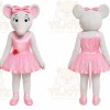 Pink Mouse Dress Mascot Costume