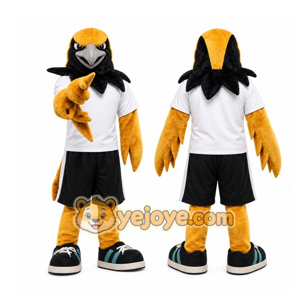 Black Yellow Bird Mascot Costume