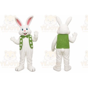 White Rabbit Green Vest Mascot Costume