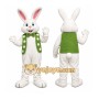 White Rabbit Green Vest Mascot Costume