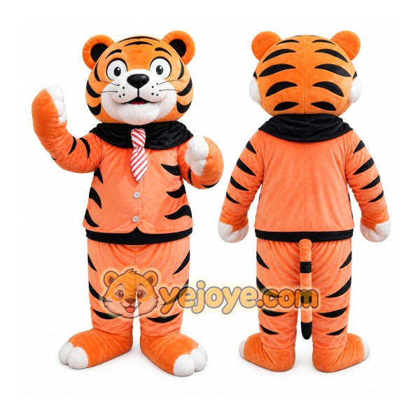 Orange Tiger Mascot Costume