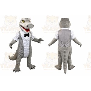 Gray Crocodile Mascot Costume