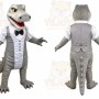 Gray Crocodile Mascot Costume