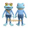 Blue Frog Mascot Costume