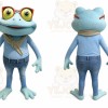 Blue Frog Mascot Costume