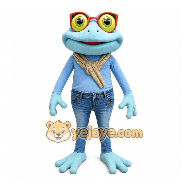 Blue Frog Mascot Costume Blue Frog Mascot Costume