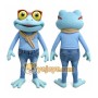 Blue Frog Mascot Costume