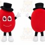 Red Heart Character Mascot Costume