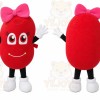 Pink Heart Character Mascot Costume
