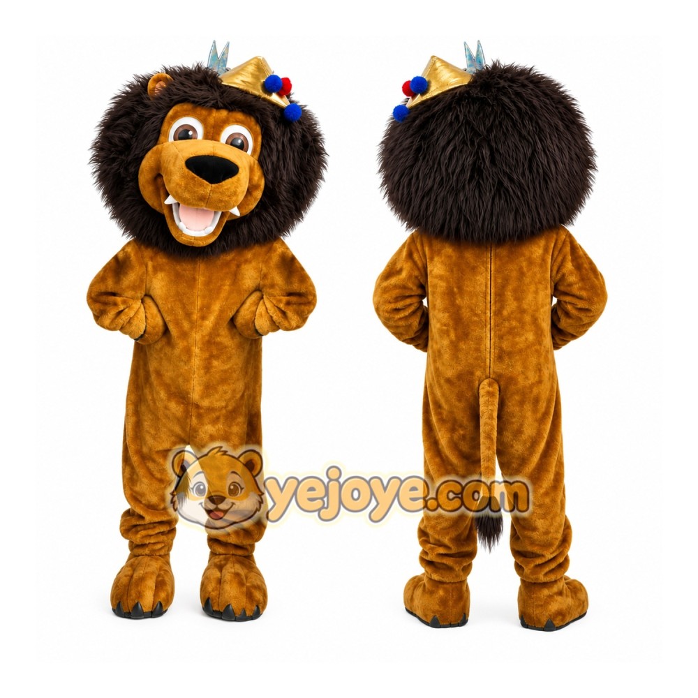 Lion Brown Suit Mascot Costume Lion Brown Suit Mascot Costume