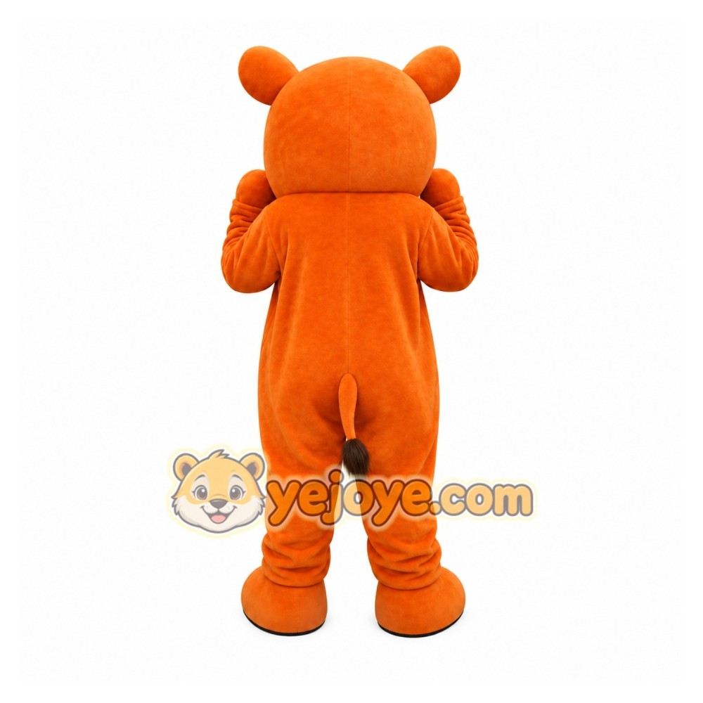 Orange Rhino Mascot Costume
