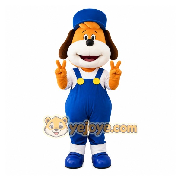 Orange Puppy Mascot Costume Orange Puppy Mascot Costume