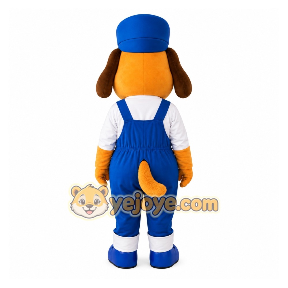 Orange Puppy Mascot Costume Orange Puppy Mascot Costume