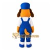 Orange Puppy Mascot Costume Orange Puppy Mascot Costume