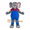 Gray Elephant Overalls Mascot Costume Gray Elephant Overalls Mascot Costume