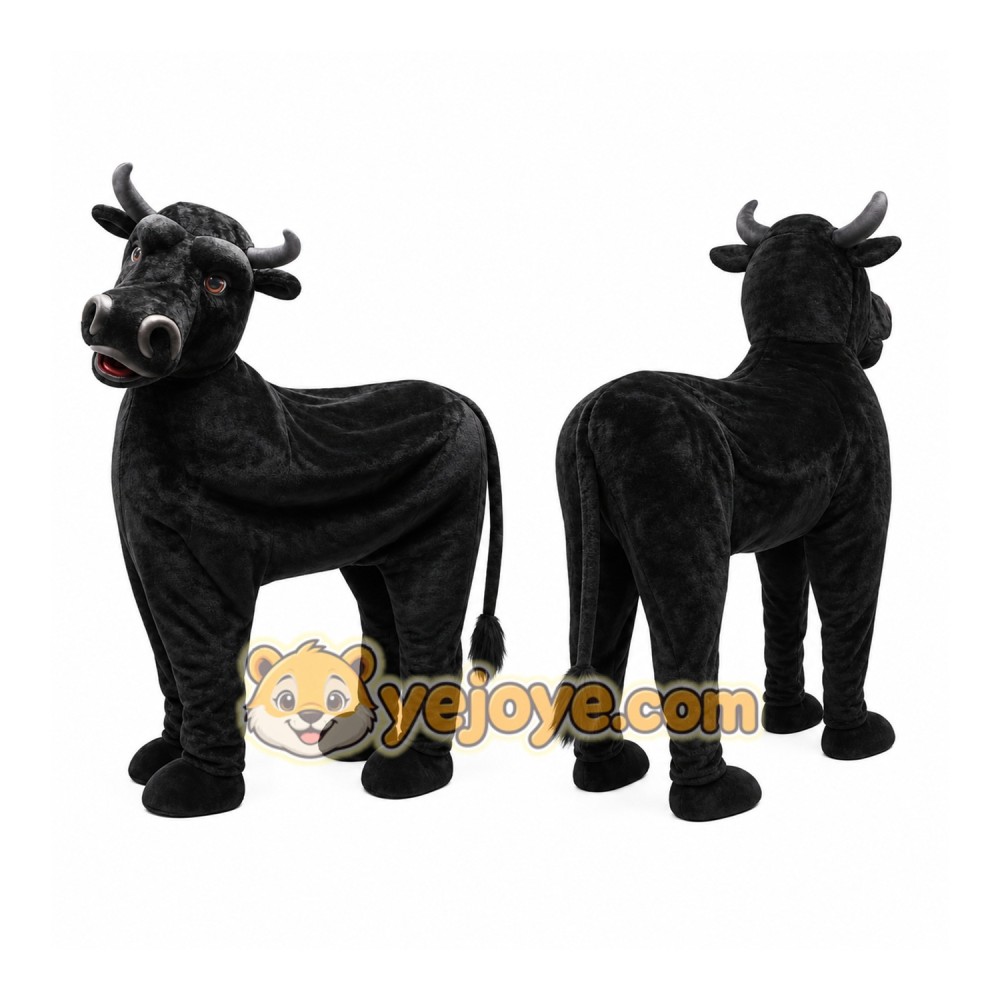 Black Bull Mascot Costume
