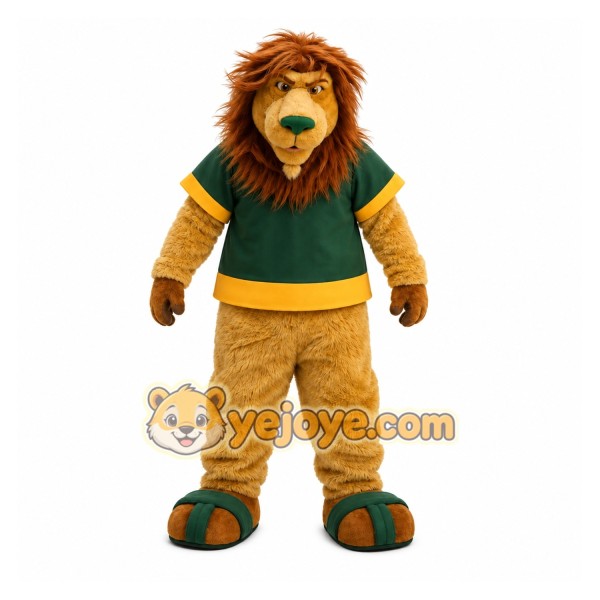Lion Green Shirt Mascot Costume