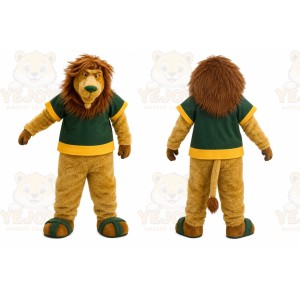 Lion Green Shirt Mascot Costume