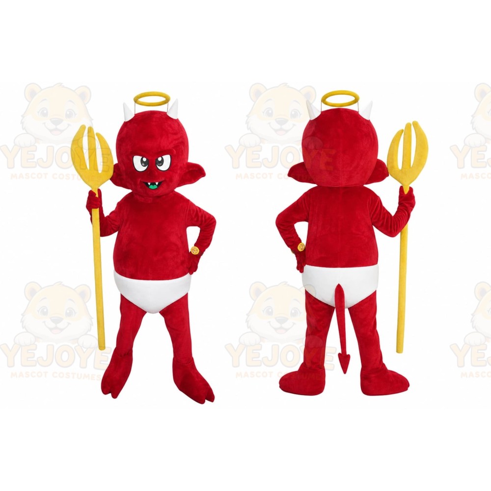 Red Devil Trident Mascot Costume