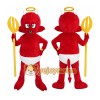 Red Devil Trident Mascot Costume