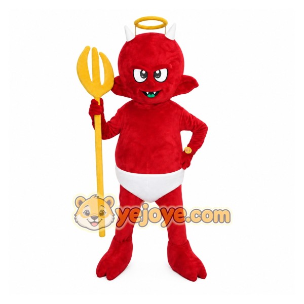 Red Devil Trident Mascot Costume