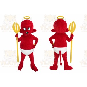 Red Devil Trident Mascot Costume