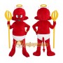 Red Devil Trident Mascot Costume