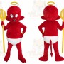 Red Devil Trident Mascot Costume