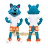 Blue Wolf Shorts Mascot Costume Blue Wolf Shorts Mascot Costume