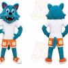 Blue Wolf Shorts Mascot Costume