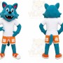 Blue Wolf Shorts Mascot Costume