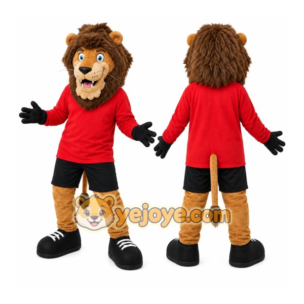 Lion Red Shirt Mascot Costume