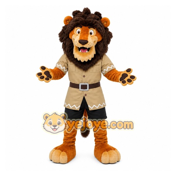 Lion Tan Shirt Mascot Costume