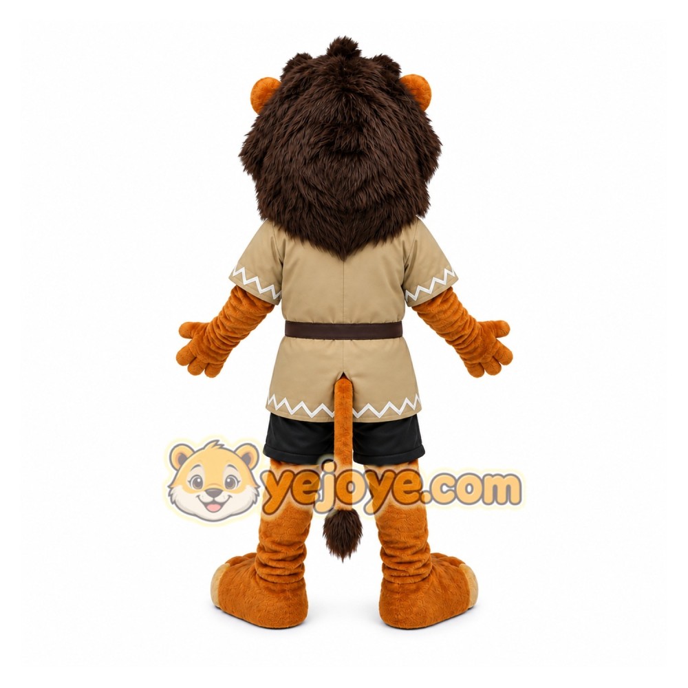 Lion Tan Shirt Mascot Costume Lion Tan Shirt Mascot Costume