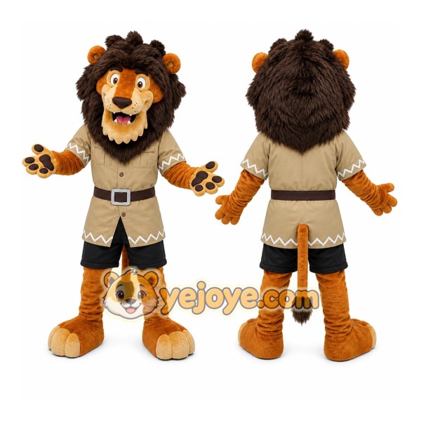 Lion Tan Shirt Mascot Costume