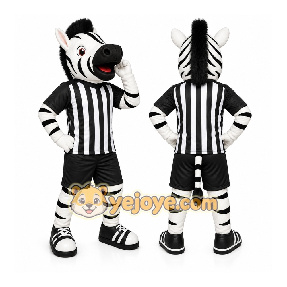 Zebra Referee Mascot Costume Zebra Referee Mascot Costume