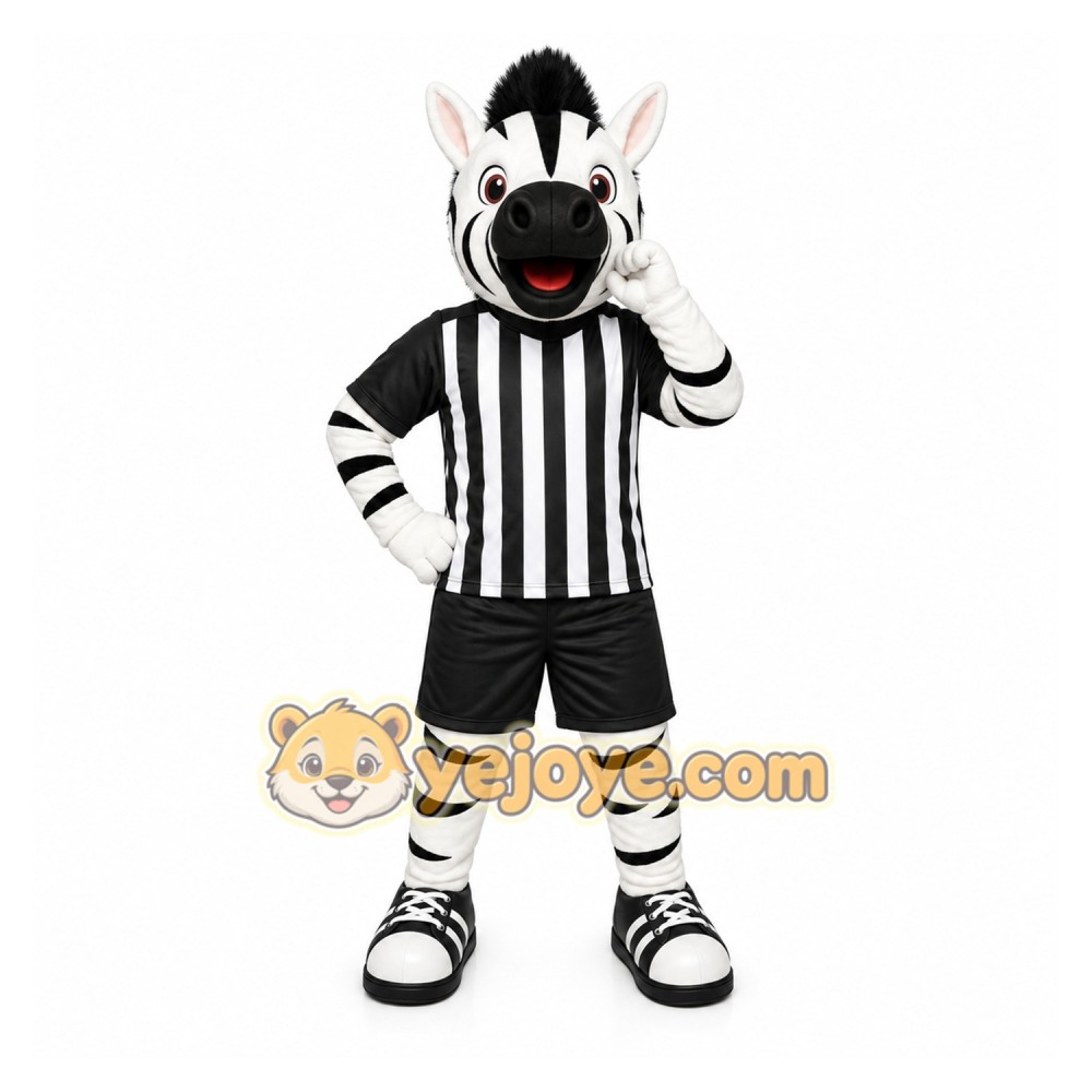 Zebra Referee Mascot Costume Zebra Referee Mascot Costume